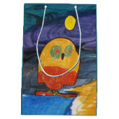 Owl "Art by Kids" Medium Cadeauzakje (Achterkant)