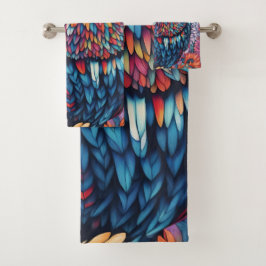 Owl Art Drawing Bad Handdoek