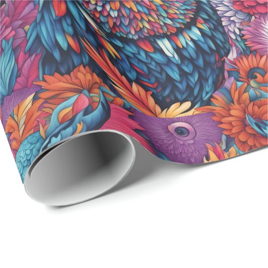 Owl Art Drawing Cadeaupapier (Rol Hoek)