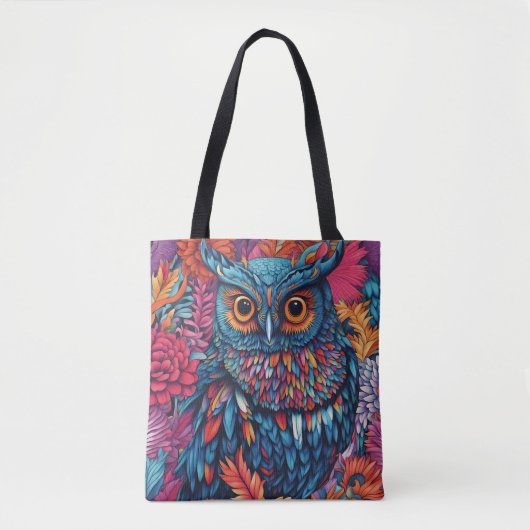 Owl Art Drawing Tote Bag (Voorkant)