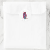 Owl Art Funny Ronde Sticker (Tas)