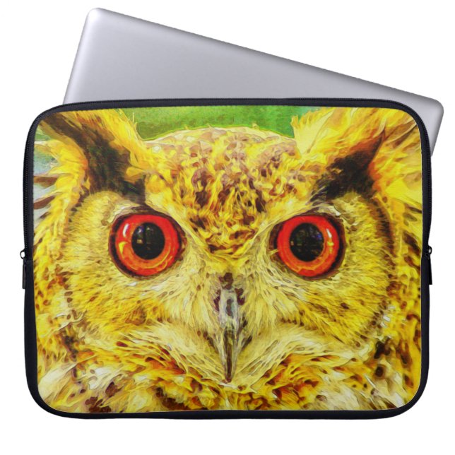 Owl Art Laptop Sleeve (Voorkant)