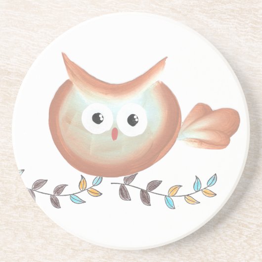 Owl Art Merchandise Zandsteen Onderzetter (Voorkant)