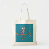 Owl Art Night Blue Tote Bag (Voorkant)