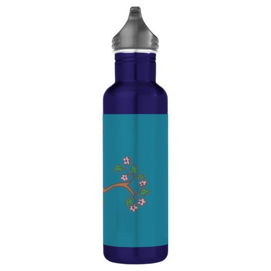 Owl Art Night Blue Waterfles (Rechts)