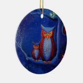 Owl Art Ornament - "The Forest at night" (Rechts)