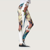 Owl Art Tattoo Design Dames Leggings (Rechts)