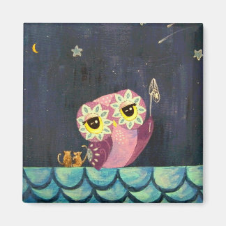 Owl Art - Vang een vallende ster Magneet
