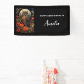 Owl at Night with a Full Moon Birthday Spandoek (Insitu)