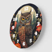Owl at Night with a Full Moon Grote Klok (Hoek)