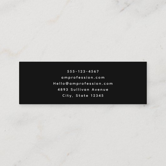 Owl at Night with a Full Moon Mini Visitekaartje (Achterkant)