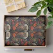 Owl at Night with a Full Moon Pattern Tissuepapier (Geschenk)