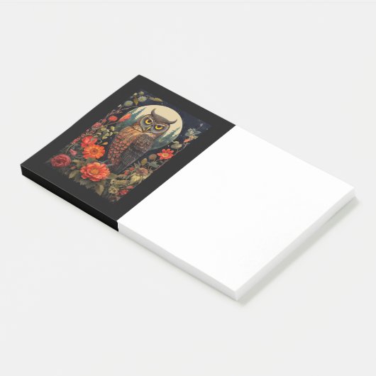 Owl at Night with a Full Moon Post-it® Notes (Schuin)