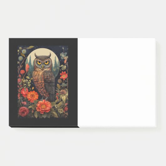 Owl at Night with a Full Moon Post-it® Notes (Voorkant)