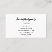 Owl at Night with a Full Moon Visitekaartje (Achterkant)