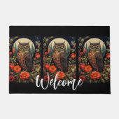 Owl at Night with a Full Moon Welcome Deurmat (Voorkant)