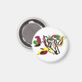 Owl autumn oil magneet (Voorkant / Achterkant)