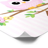 Owl Baby Girl gepersonaliseerd poster (Hoek)