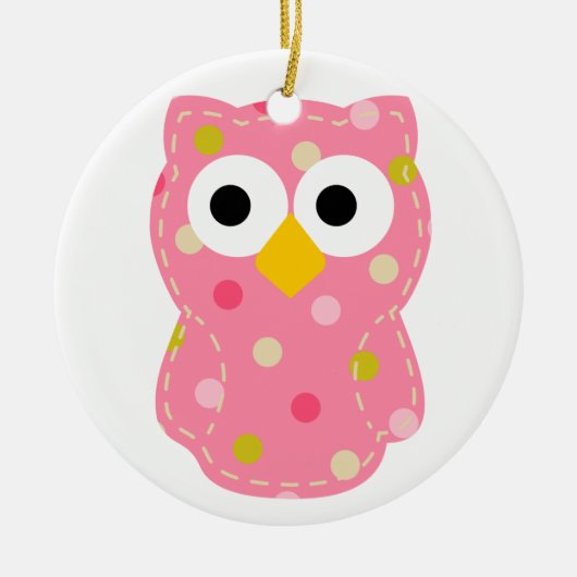Owl - Baby Girl Keramisch Ornament (Voorkant)
