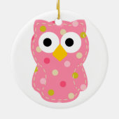 Owl - Baby Girl Keramisch Ornament (Achterkant)