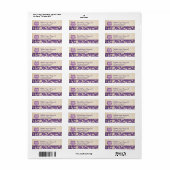 Owl Baby Paarse Return Address Labels (Full Sheet)