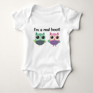 Owl baby romper