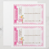 Owl Baby shower Alphabet Name Game (Voorkant / Achterkant)