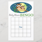 Owl baby shower bingo card (Voorkant)