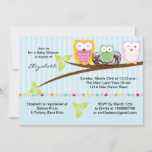 Owl Baby shower Invitation