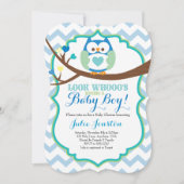 Owl Baby shower Invitation Kaart (Voorkant)