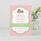 Owl Baby shower Invitation Kaart (Staand voorkant)