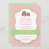 Owl Baby shower Invitation Kaart (Voorkant / Achterkant)
