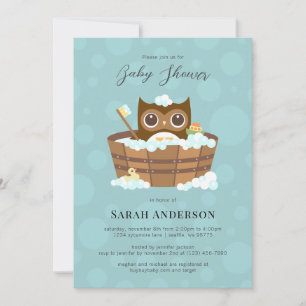 Owl Baby shower Invitation Kaart