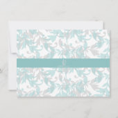 Owl Baby Shower Invitations, Aqua, Grey - 930 Kaart (Achterkant)