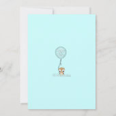 Owl Baby Shower Invitations Boy Mammie Papa Kaart (Achterkant)