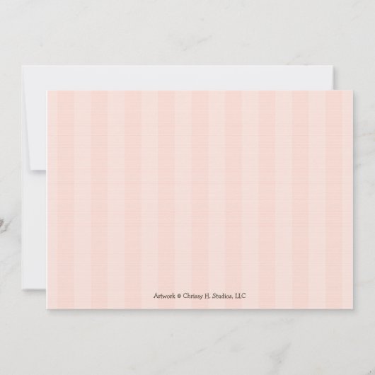 Owl Baby Shower Invites Roze Kaart (Achterkant)