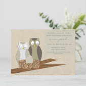 Owl Baby shower nodigt uit Kaart (Staand voorkant)