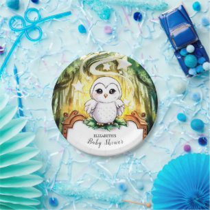 Owl Baby shower Papieren Bordje