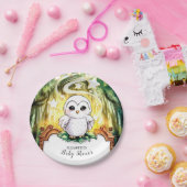 Owl Baby shower Papieren Bordje (Feest)