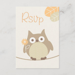 Owl Baby shower Rsvp Geslacht Neutraal Kaartje