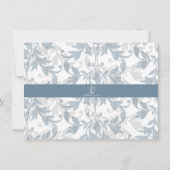 Owl Baby Shower-uitnodigingen, blauw, grijs - 830 Kaart (Achterkant)