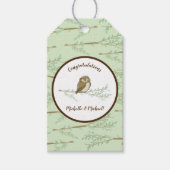 Owl Baby shower Woodland Cadeaulabel (Voorkant)