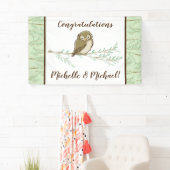 Owl Baby shower Woodland Spandoek (Insitu)