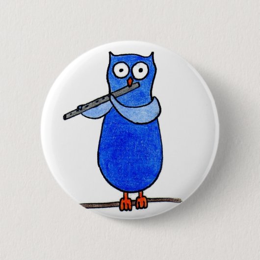 Owl Badge Ronde Button 5,7 Cm (Voorkant)