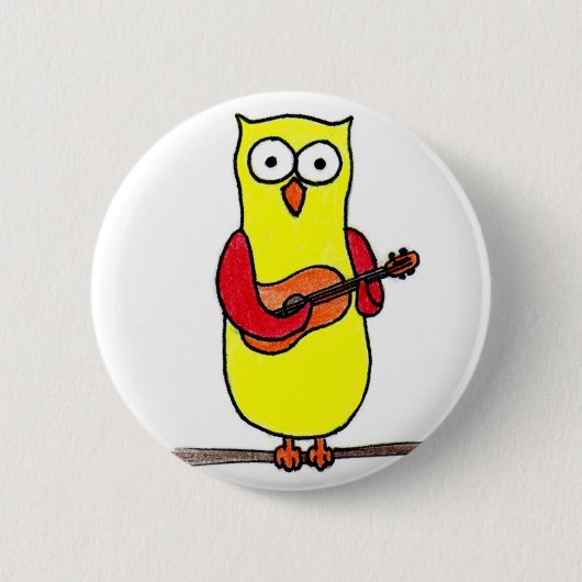 Owl Badge Ronde Button 5,7 Cm (Voorkant)