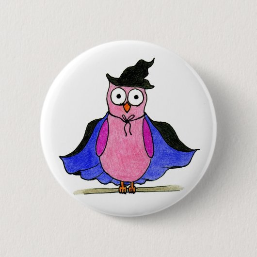 Owl Badge Ronde Button 5,7 Cm (Voorkant)