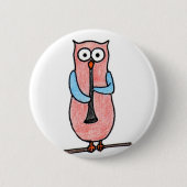 Owl Badge Ronde Button 5,7 Cm (Voorkant)