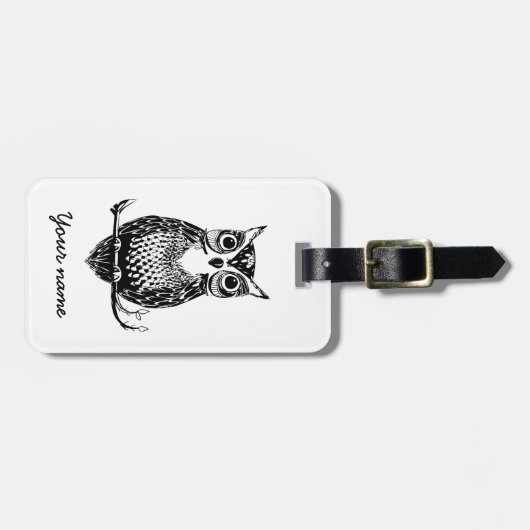 Owl Bagagelabel (Voorkant horizontaal)