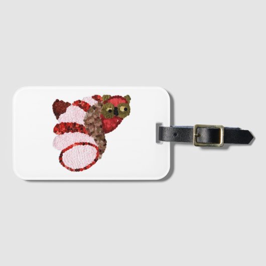 Owl Bagagelabel met Visitekaartje Slot (Voorkant (horizontaal))