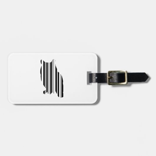 OWL BAR CODE Vogel Barcode Aviair Ontwerp Patroon Bagagelabel (Voorkant horizontaal)